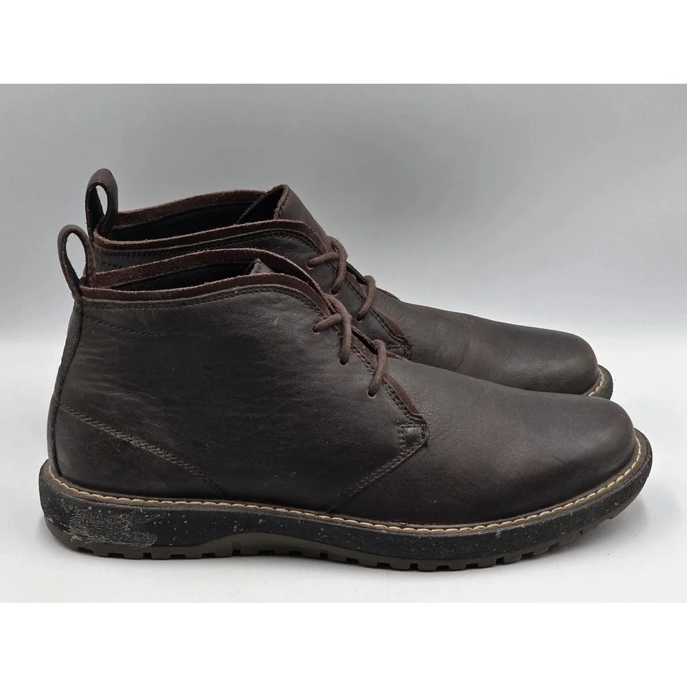 ABEO Boyd Chukka Boots Mens 9.5M Dark Brown Leather Lace Up Ankle Shoes